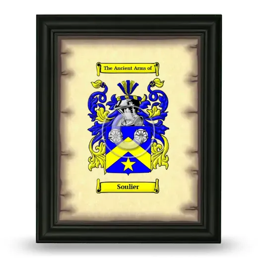 Soulier Coat of Arms Framed - Black