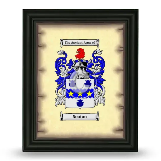 Soutan Coat of Arms Framed - Black