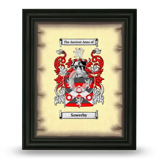 Sowerby Coat of Arms Framed - Black