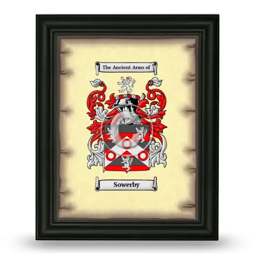 Sowerby Coat of Arms Framed - Black