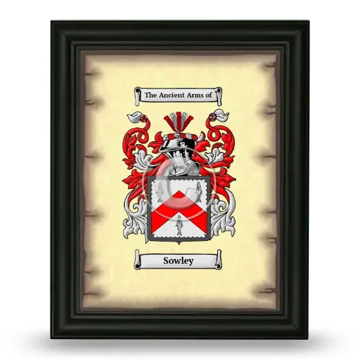 Sowley Coat of Arms Framed - Black