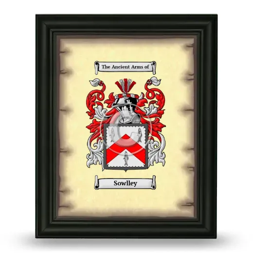 Sowlley Coat of Arms Framed - Black
