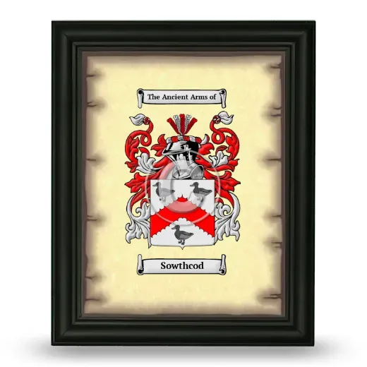 Sowthcod Coat of Arms Framed - Black