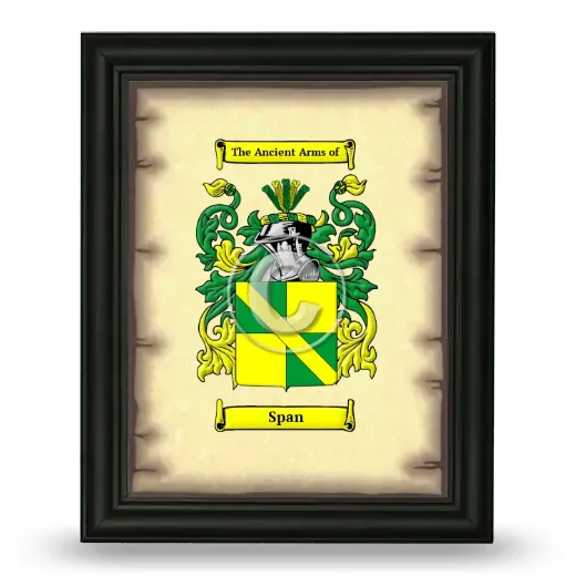 Span Coat of Arms Framed - Black