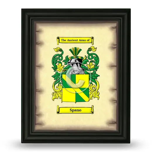 Spano Coat of Arms Framed - Black