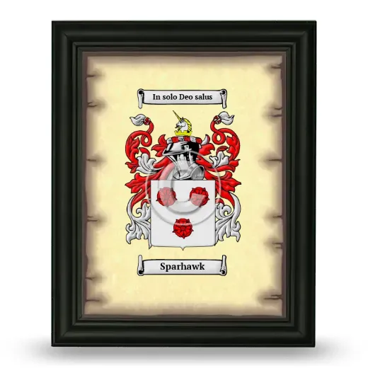 Sparhawk Coat of Arms Framed - Black