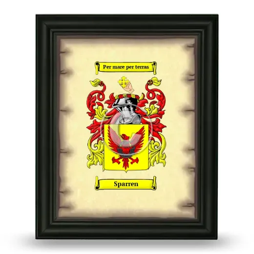 Sparren Coat of Arms Framed - Black