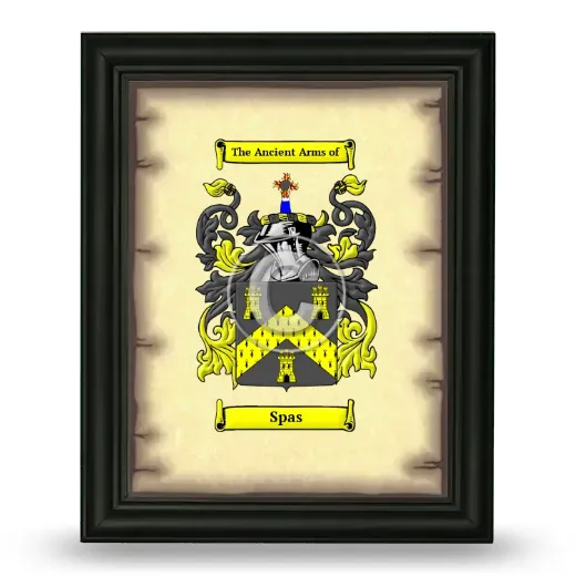 Spas Coat of Arms Framed - Black