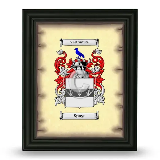 Spayt Coat of Arms Framed - Black