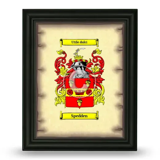 Spedden Coat of Arms Framed - Black