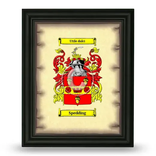 Spedding Coat of Arms Framed - Black