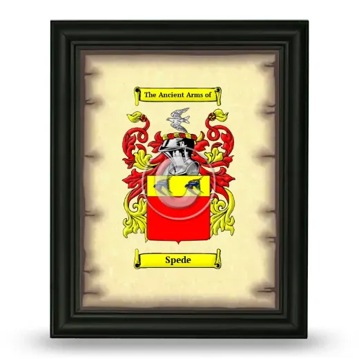 Spede Coat of Arms Framed - Black