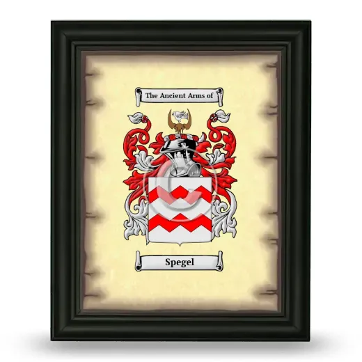 Spegel Coat of Arms Framed - Black
