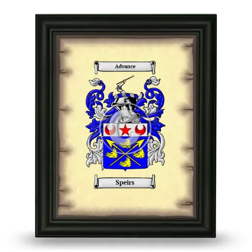 Speirs Coat of Arms Framed - Black