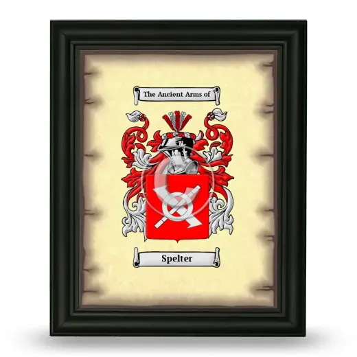 Spelter Coat of Arms Framed - Black