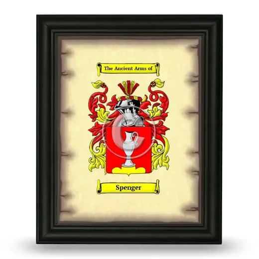 Spenger Coat of Arms Framed - Black