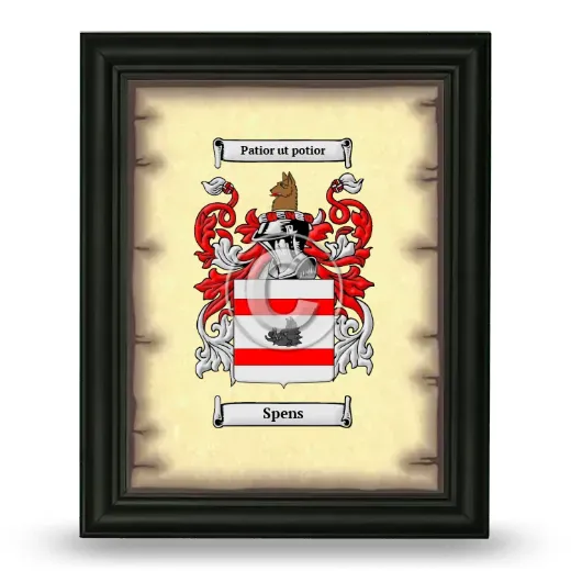 Spens Coat of Arms Framed - Black