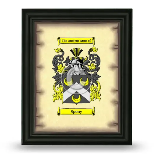 Speny Coat of Arms Framed - Black