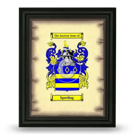 Sperling Coat of Arms Framed - Black