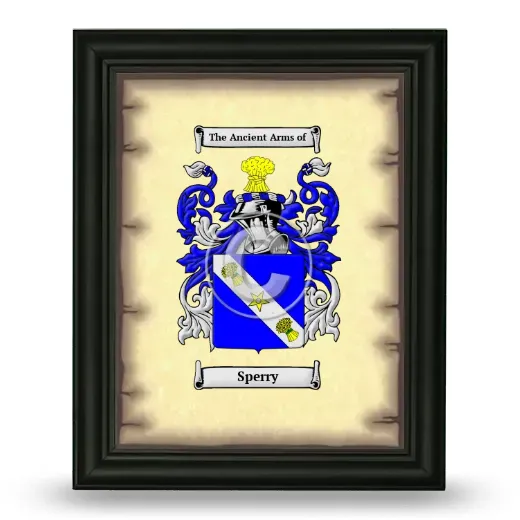 Sperry Coat of Arms Framed - Black