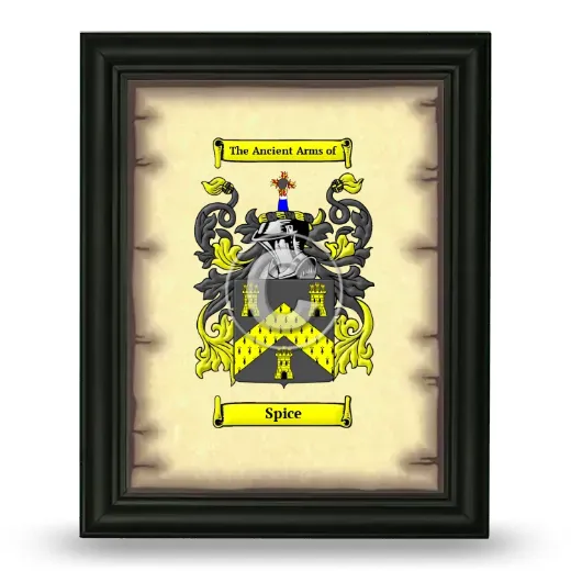 Spice Coat of Arms Framed - Black