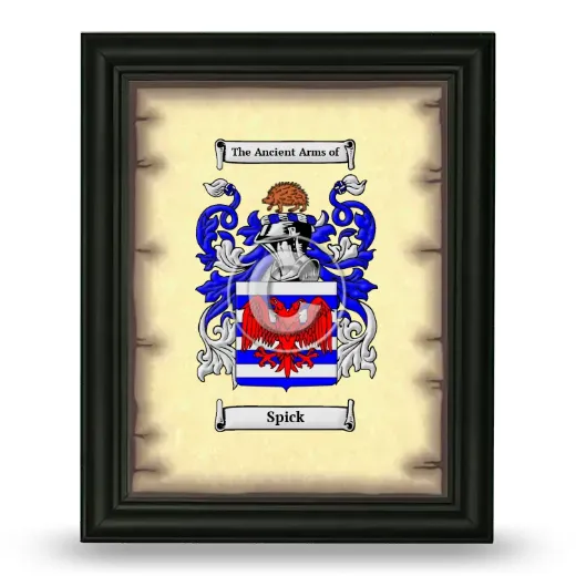 Spick Coat of Arms Framed - Black