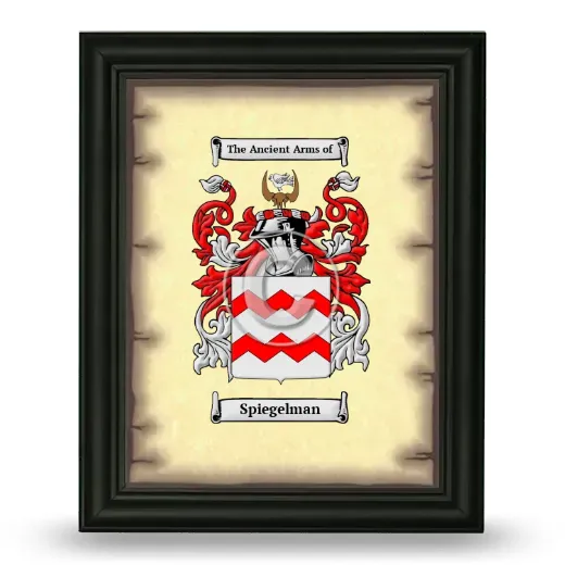 Spiegelman Coat of Arms Framed - Black