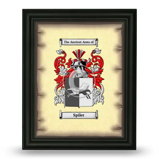 Spiler Coat of Arms Framed - Black