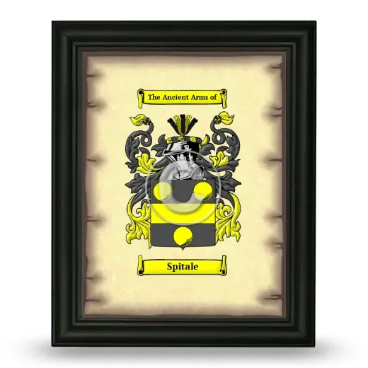 Spitale Coat of Arms Framed - Black
