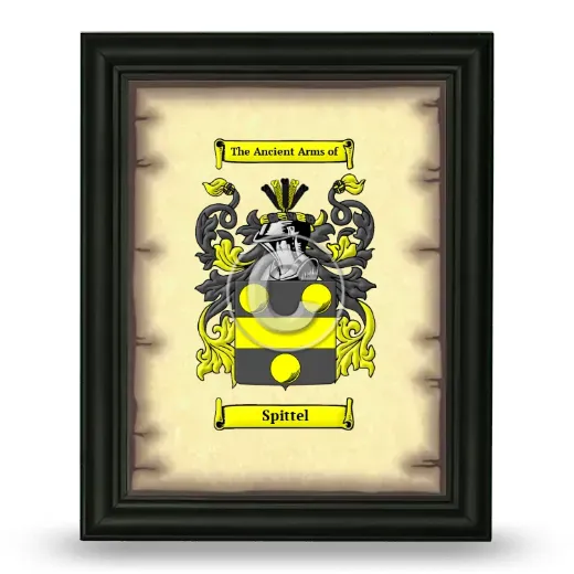 Spittel Coat of Arms Framed - Black