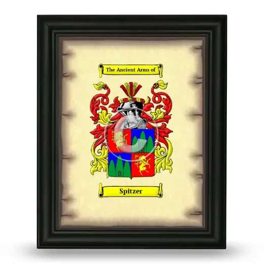 Spitzer Coat of Arms Framed - Black