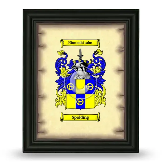 Spolding Coat of Arms Framed - Black