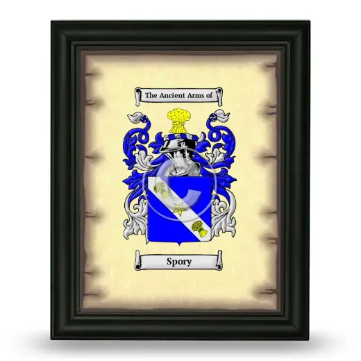 Spory Coat of Arms Framed - Black