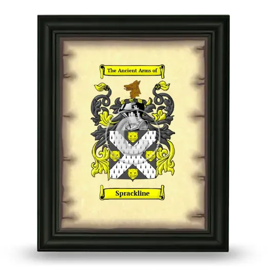 Sprackline Coat of Arms Framed - Black