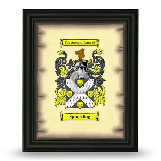 Sprackling Coat of Arms Framed - Black