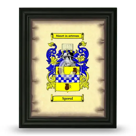 Spreul Coat of Arms Framed - Black