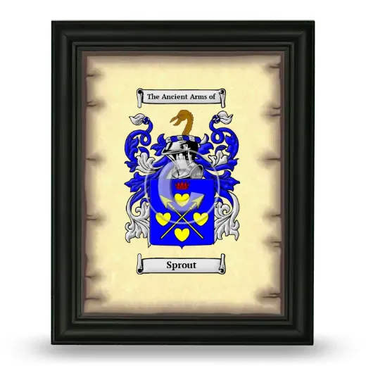 Sprout Coat of Arms Framed - Black