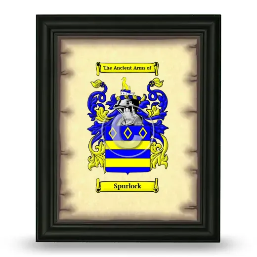 Spurlock Coat of Arms Framed - Black