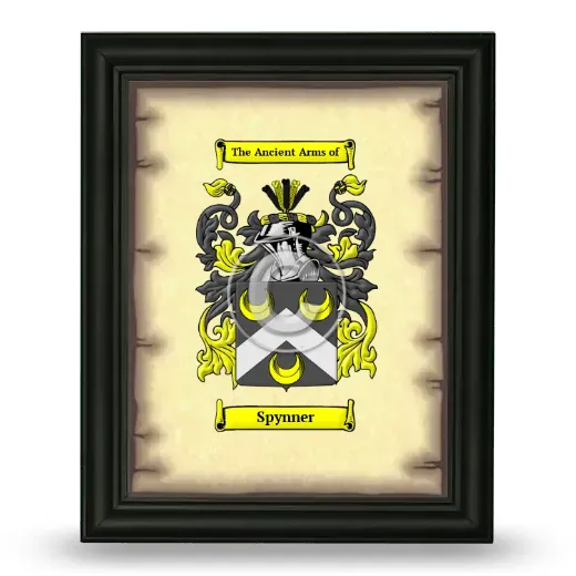 Spynner Coat of Arms Framed - Black