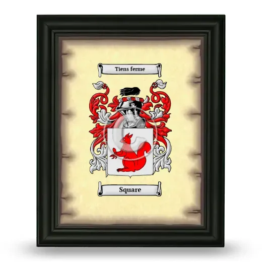 Square Coat of Arms Framed - Black