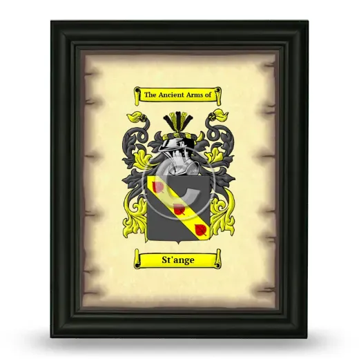 St'ange Coat of Arms Framed - Black