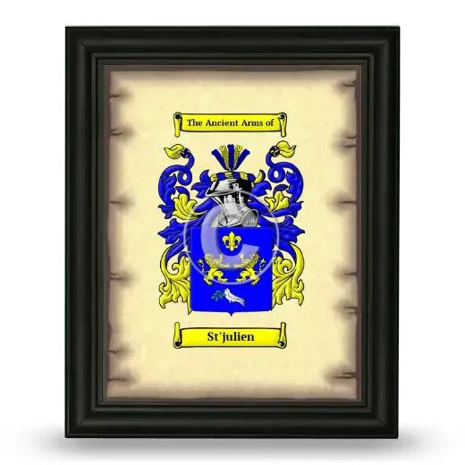 St'julien Coat of Arms Framed - Black