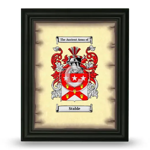 Stable Coat of Arms Framed - Black