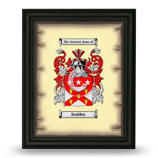 Stabley Coat of Arms Framed - Black