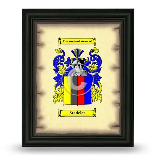 Stadeler Coat of Arms Framed - Black
