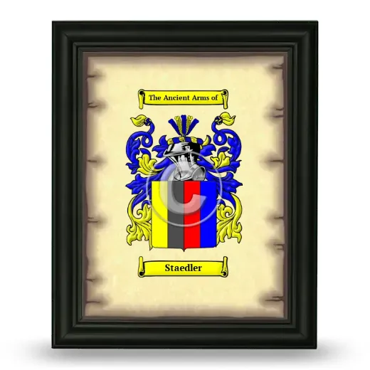 Staedler Coat of Arms Framed - Black