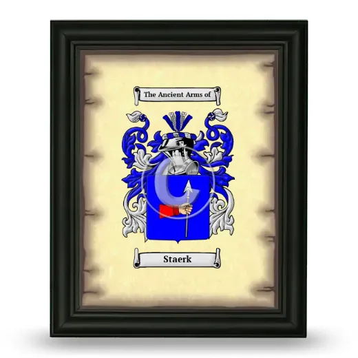 Staerk Coat of Arms Framed - Black