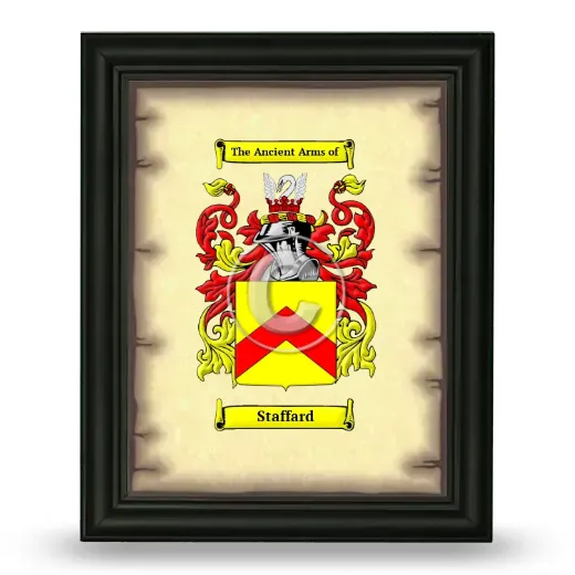 Staffard Coat of Arms Framed - Black