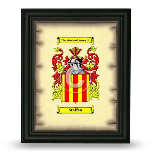 Staffen Coat of Arms Framed - Black