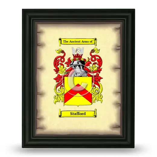 Stafford Coat of Arms Framed - Black